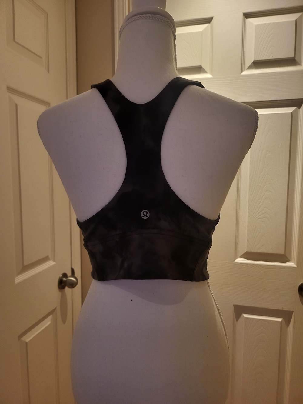 lululemon athletica Black and Grey Racerback Sports Bra - Sleek Support (56)